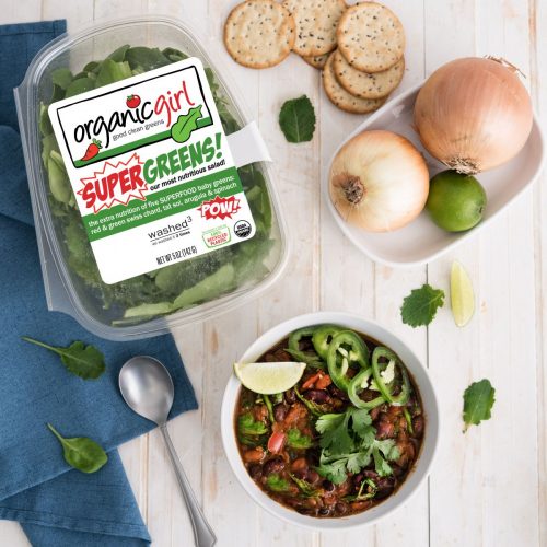 featured recipe hearty lentil and SUPERGREENS! chili