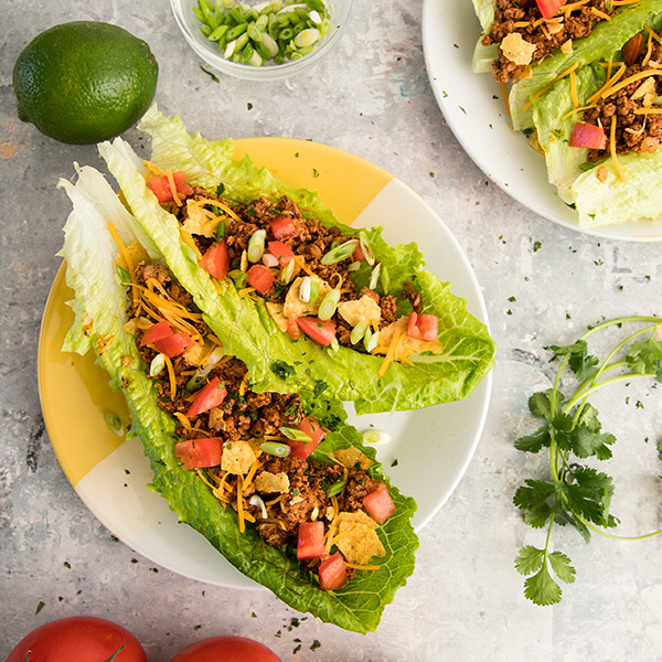 turkey taco salad boats
